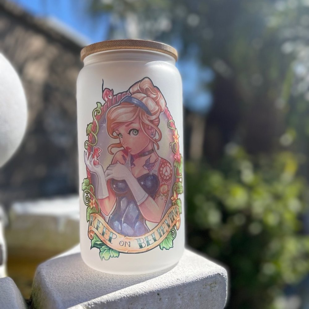 Punk Rock Tattooed Princess 16oz Frosted Libbey Cold Cup Tumbler